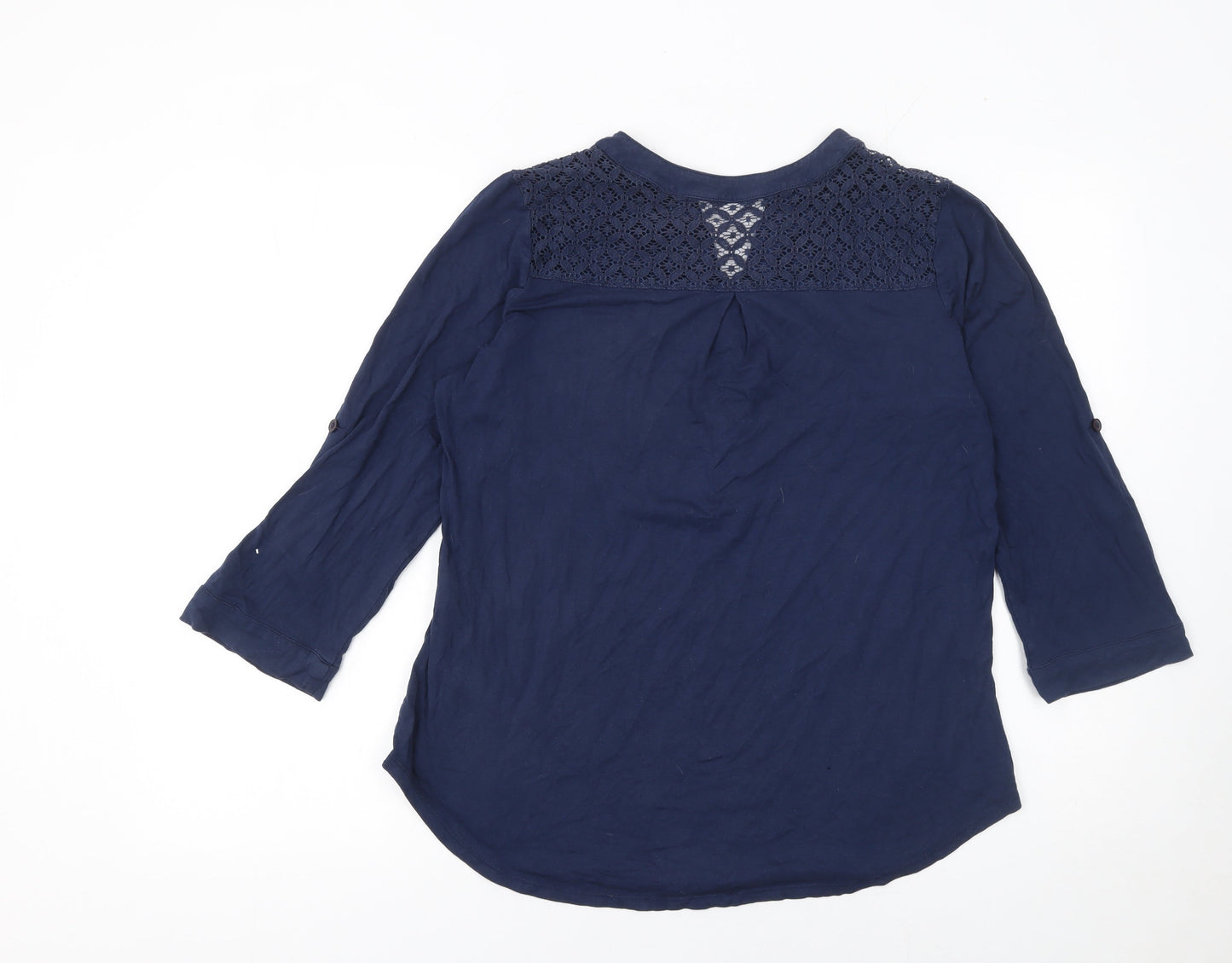 Roman Women's Blue 3/4 Sleeve Tunic Blouse Size 10