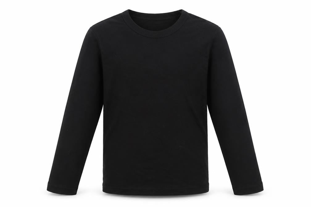 Peter Storm Boys Black Long Sleeve Basic Crew Neck T-Shirt 11-12 Years