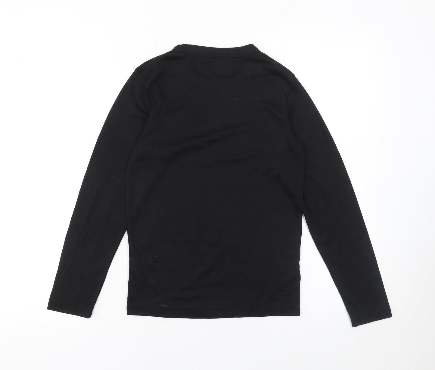 Peter Storm Boys Black Long Sleeve Basic Crew Neck T-Shirt 11-12 Years