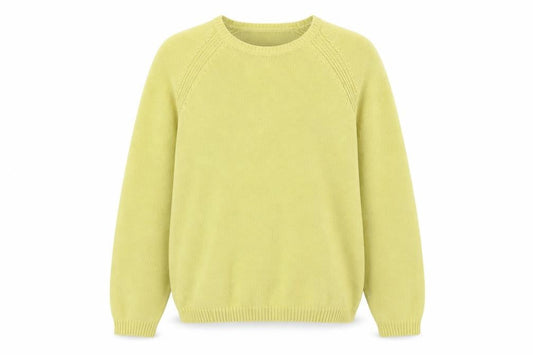 Isle Women Green Cotton Crew Neck Jumper Size 14
