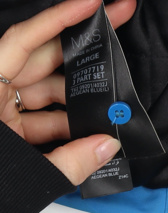 Marks and Spencer Womens Blue Hooded Parka Jacket Size L
