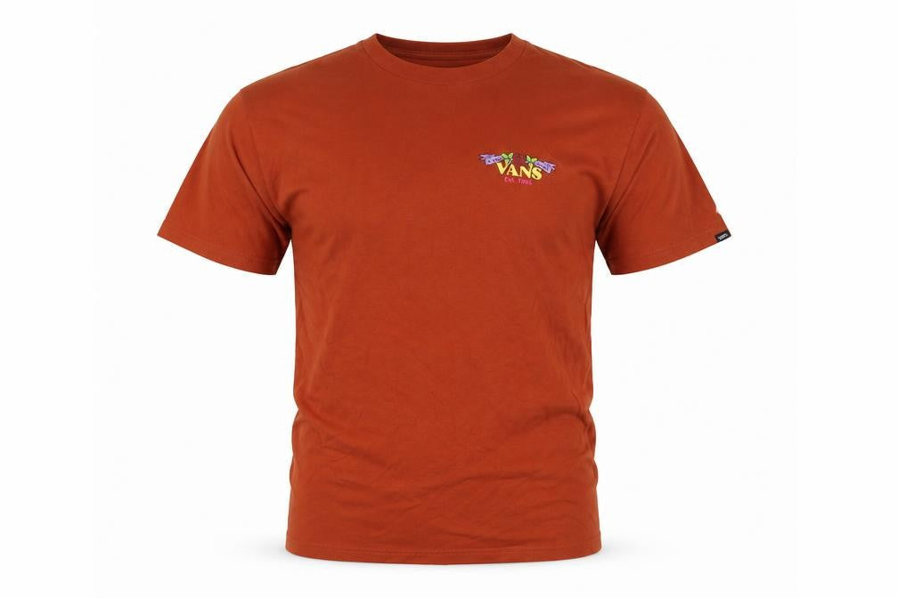Vans Men’s Rust Red Classic Fit Graphic Rock T-Shirt Small