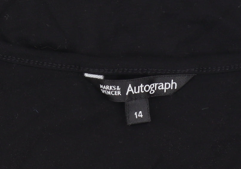 Marks and Spencer Autograph Women's Black Size 14 Sleeveless Shift Dress