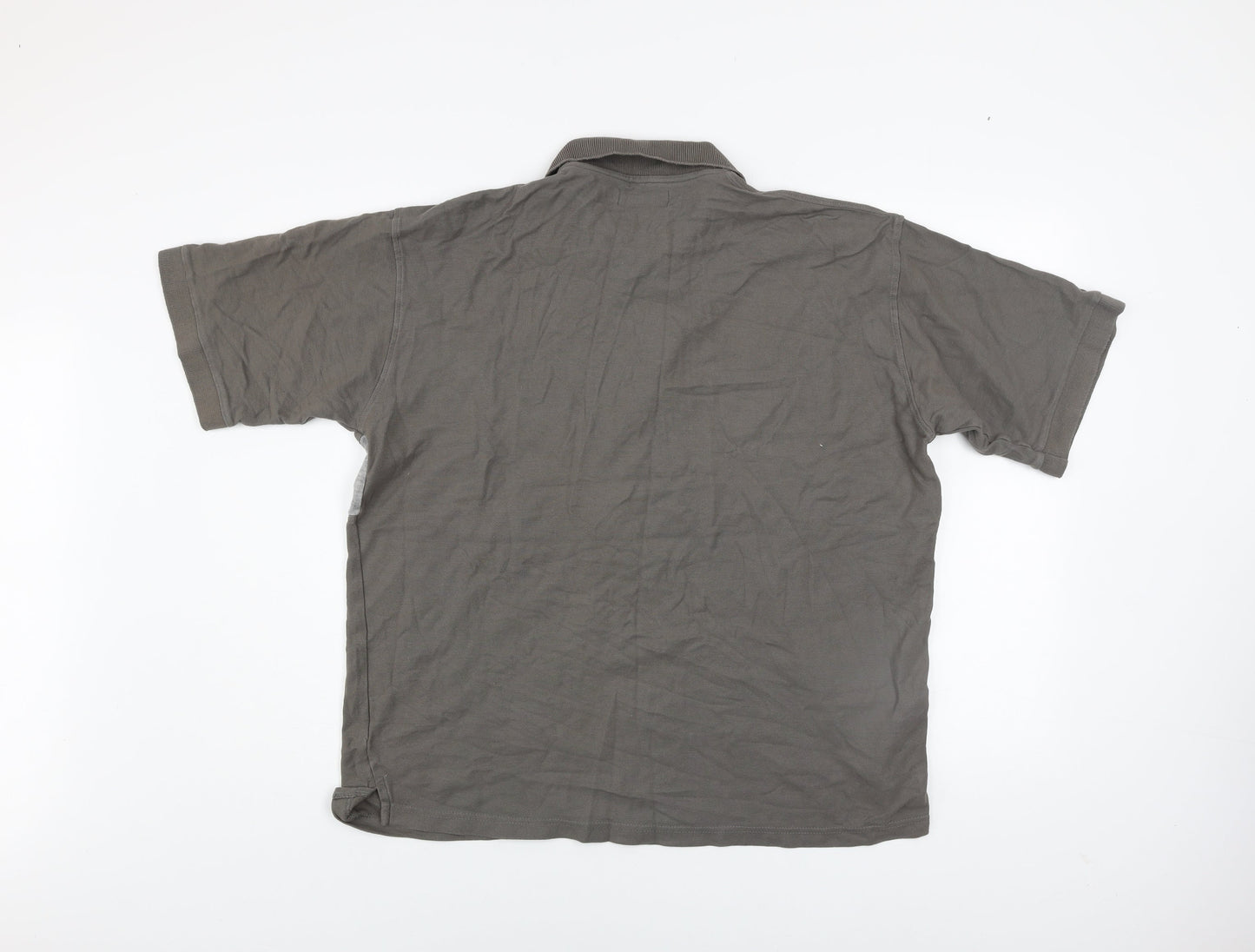 TOG24 Men's Grey XL Colourblock Cotton Polo Shirt