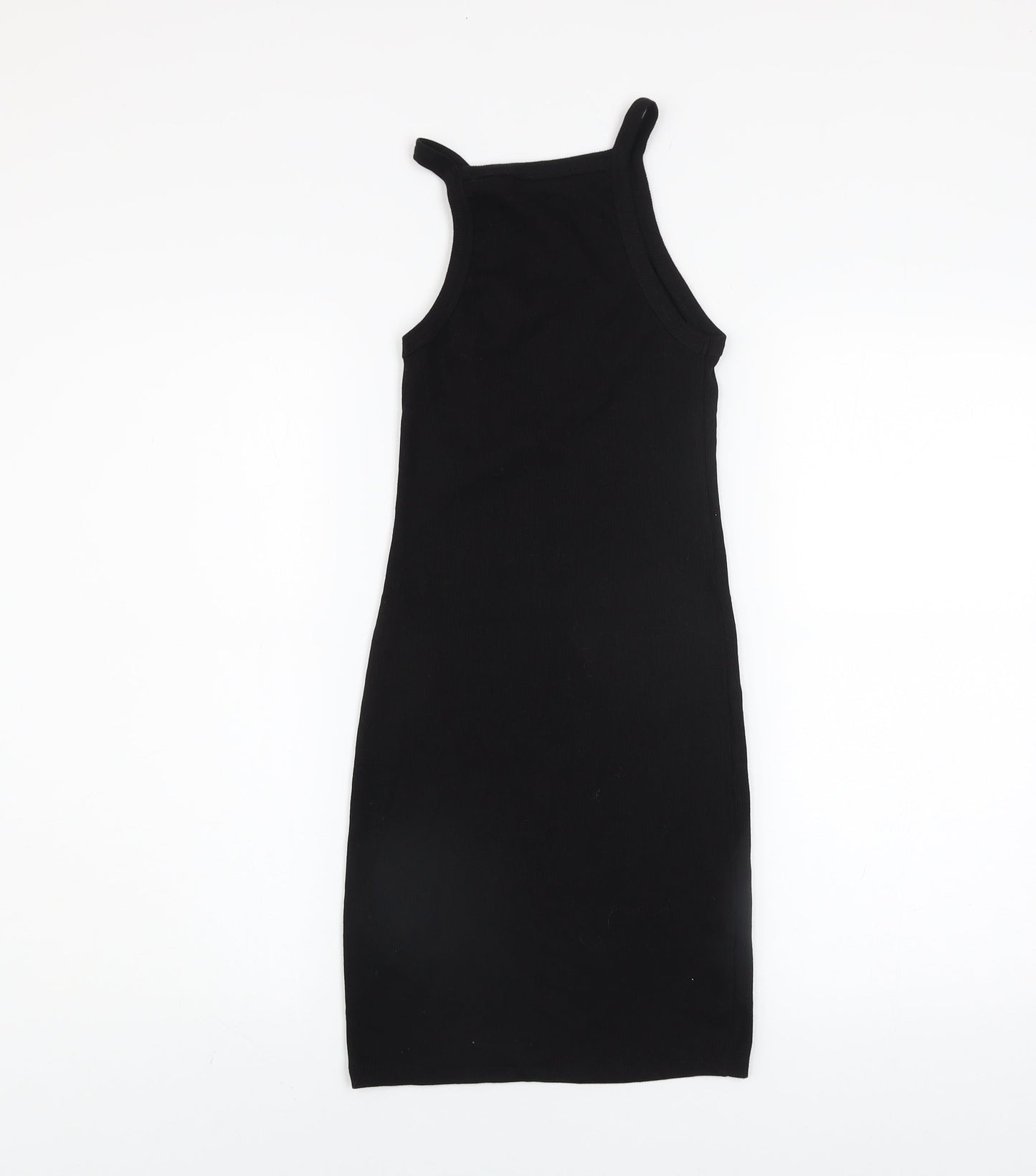 Pull & Bear Women’s Black S Bodycon Midi Halter Dress