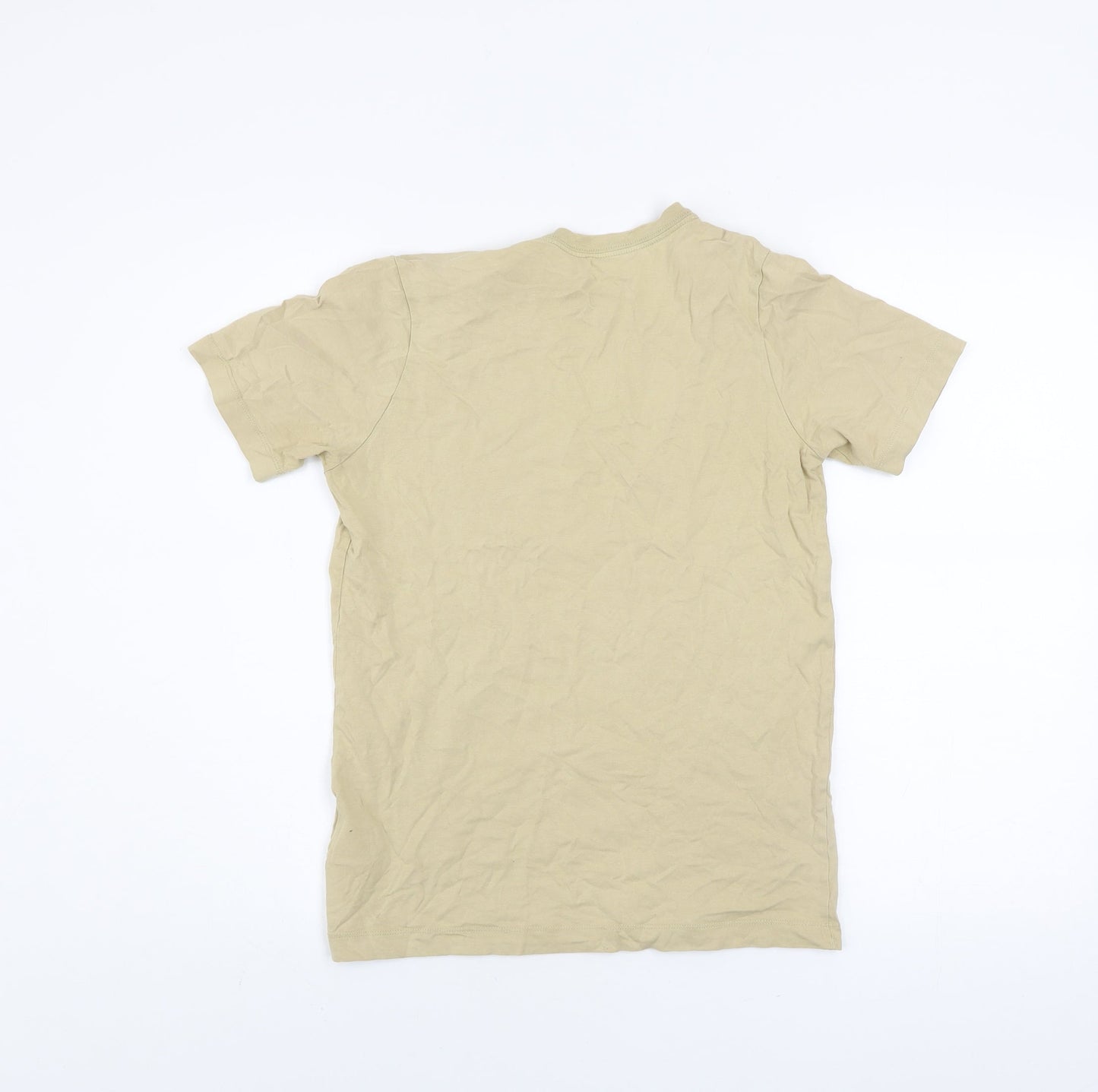 Nike Boys Beige Camo Logo Short Sleeve T-Shirt L 147-158cm Cotton