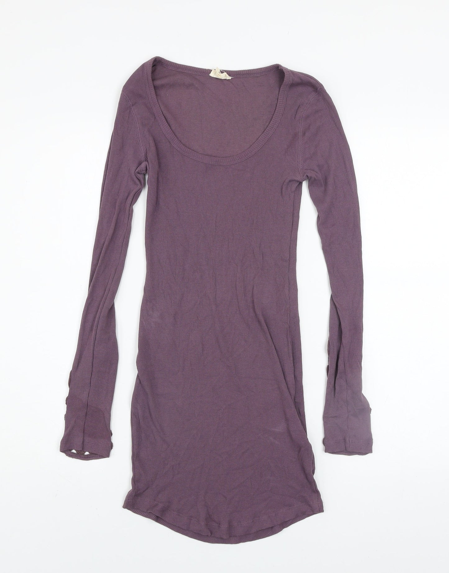 bok CENTRAL Women's Purple Cotton Bodycon Mini Dress Size 10