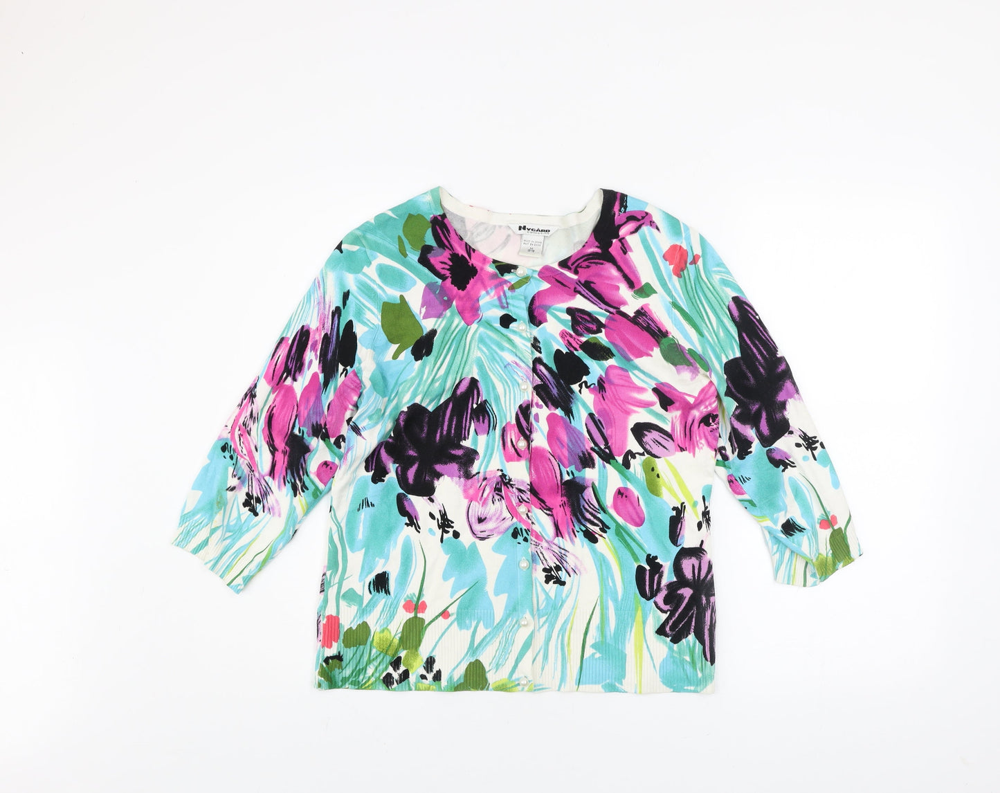 Nygard Collection Women's Multicoloured M Floral Cardigan