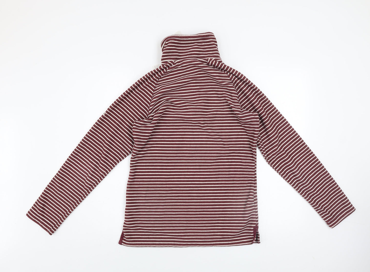 Craghoppers Women's Burgundy Striped 1/2 Zip Pullover Sweatshirt UK 10