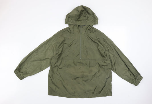 ASOS DESIGN Women’s Petite Green Hooded Anorak Jacket Size 6