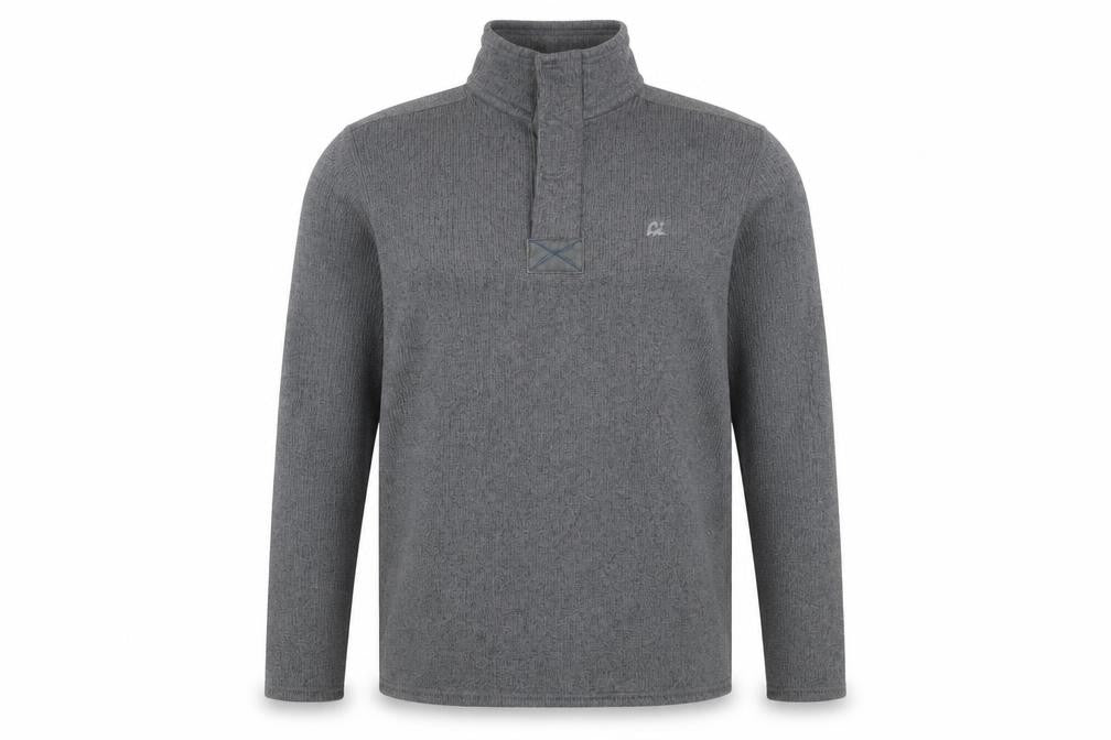 Marks & Spencer North Coast Mens Grey 1/4 Zip Fleece Sweatshirt M