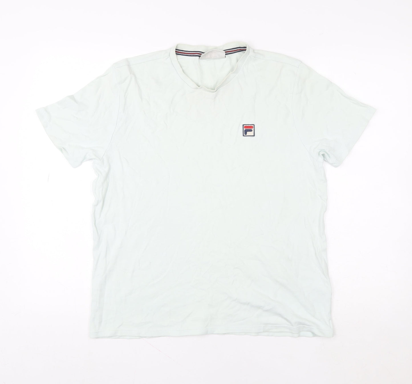 FILA Unisex White Cotton Short Sleeve Basic T-Shirt M