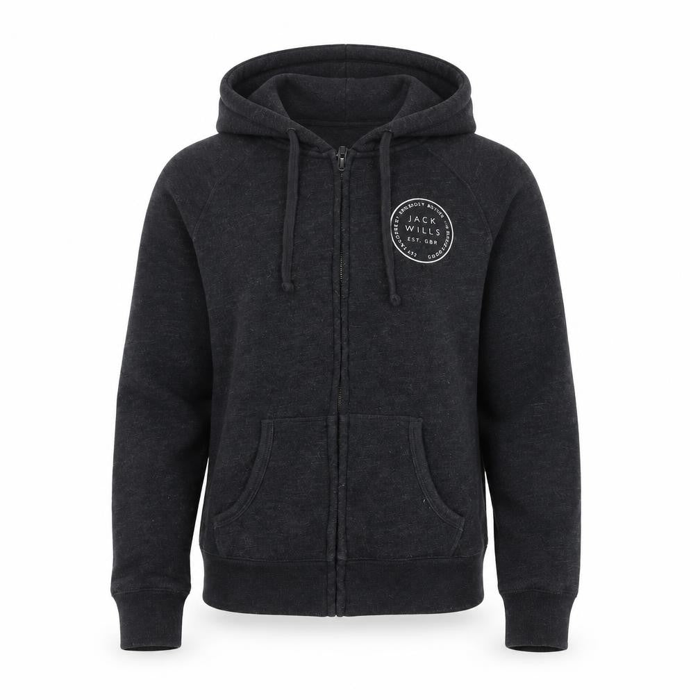 Jack Wills Men's Black Full Zip Hoodie Size M Fleece Lined