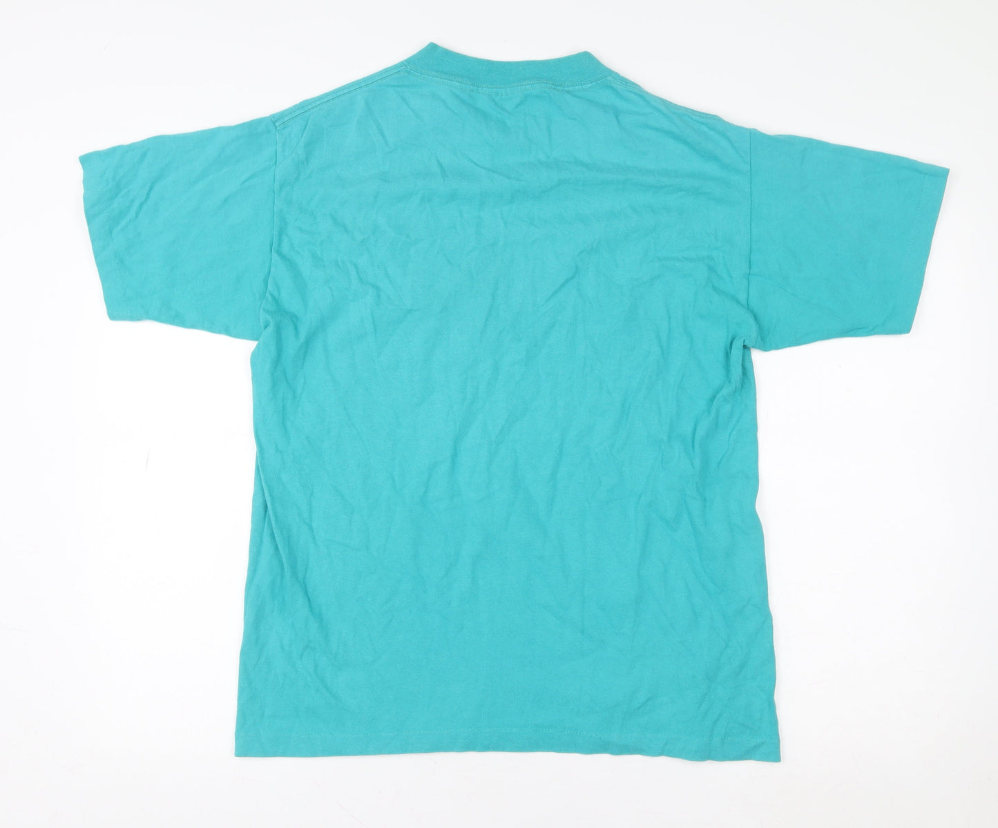 Vintage Tee Jays Women's Blue Cheers Boston 90s Cotton T-Shirt L