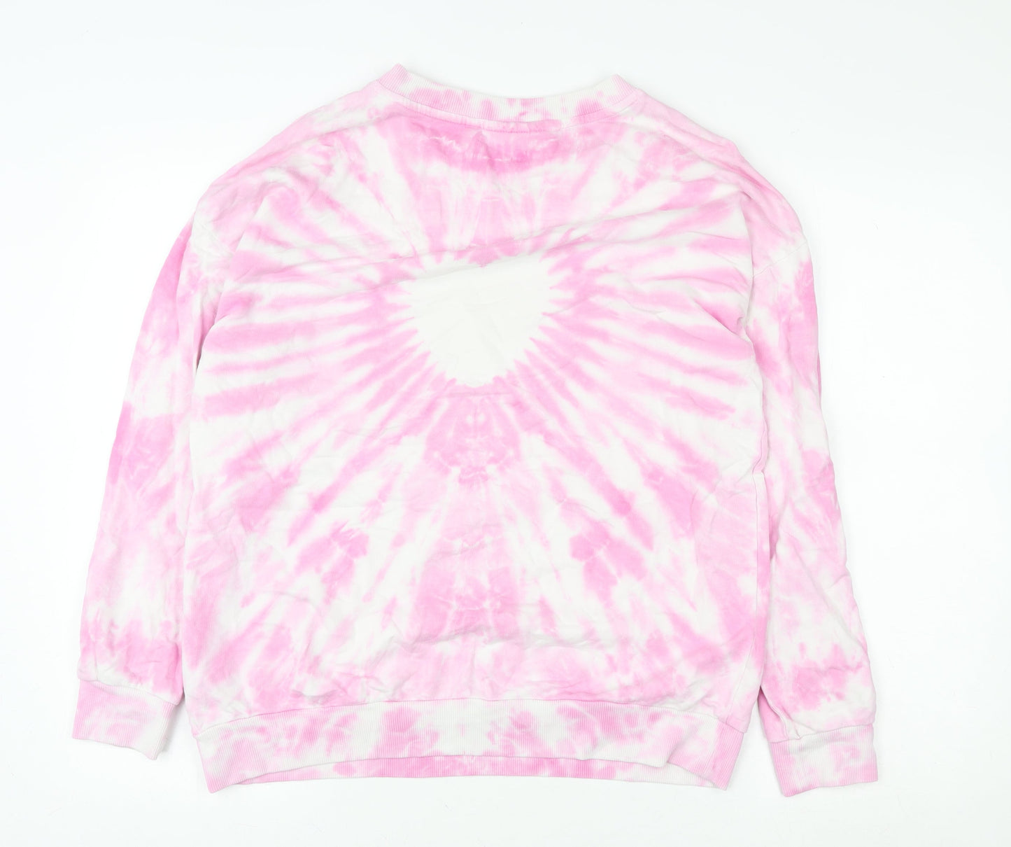 Next Barbie Women Pink Tie Dye Crew Neck Pullover Sweatshirt M