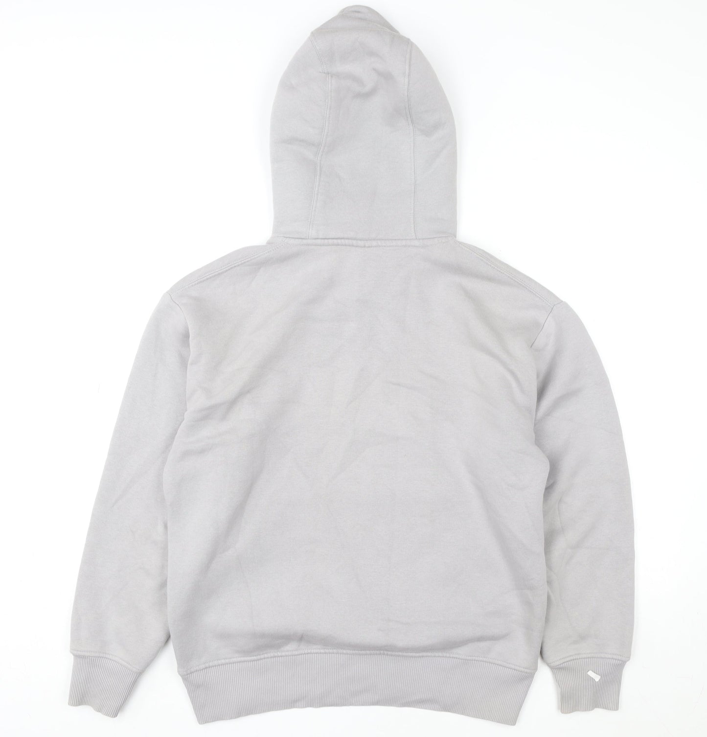 ZARA Women Grey Pullover Hoodie Size S Soft Fleece Lined Casual