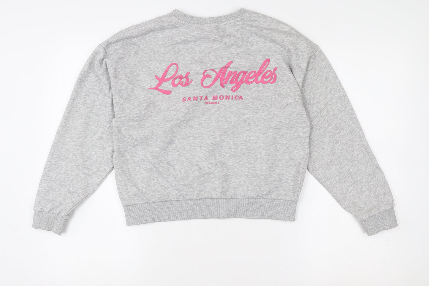 Matalan Girls Grey Los Angeles Graphic Sweatshirt 12 Years Pullover Cotton Blend