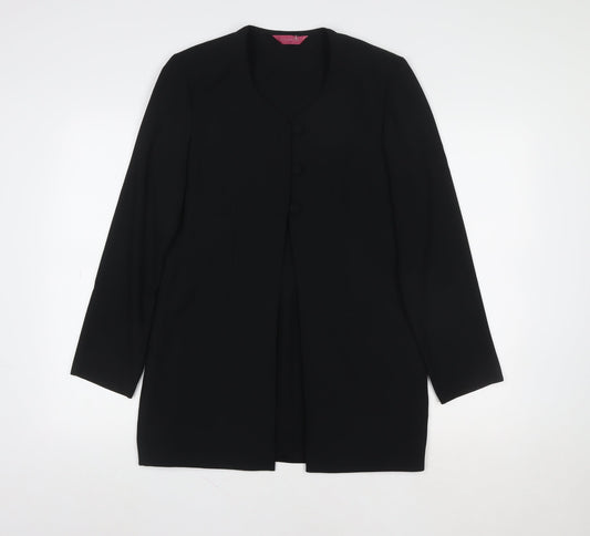 Richards Women’s Black Long Blazer Size 10 Smart Formal Jacket