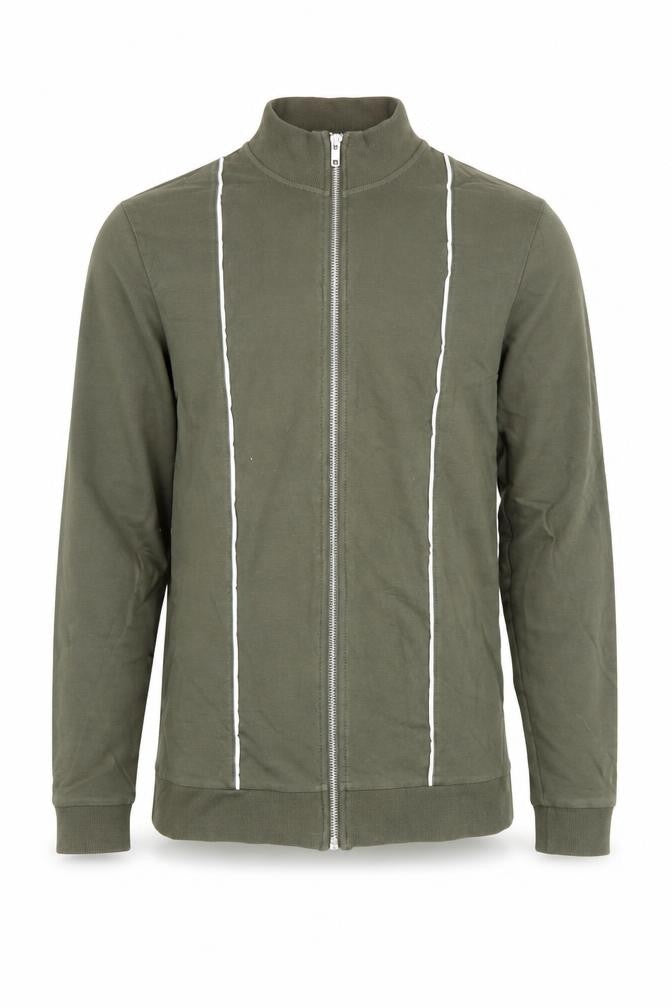ASOS Men's Green Full Zip High Neck Sweatshirt Size S