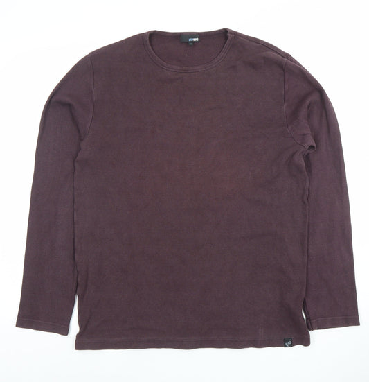 Peter Werth Men's Brown Long Sleeve Crew Neck Cotton Sweatshirt L