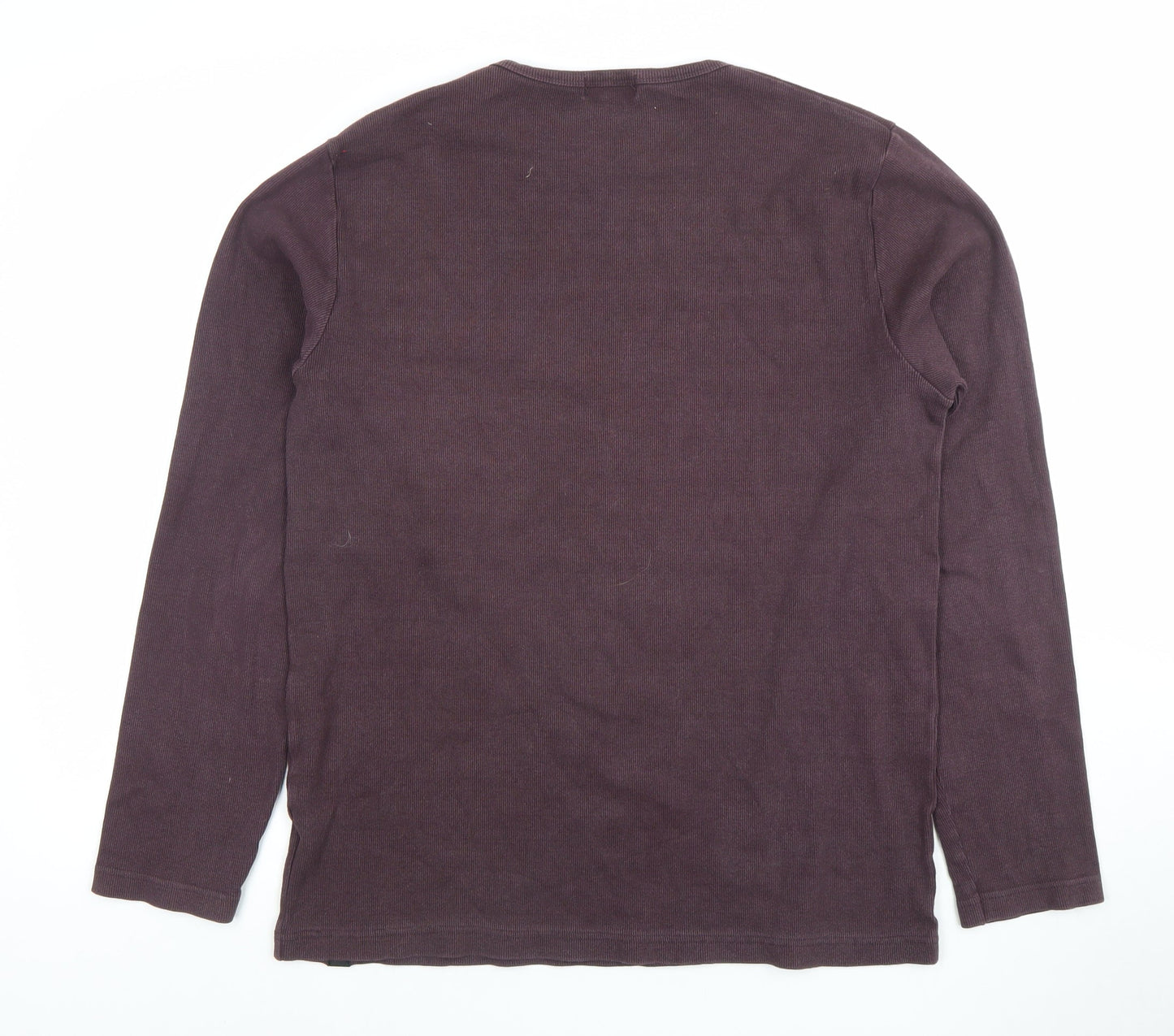 Peter Werth Men's Brown Long Sleeve Crew Neck Cotton Sweatshirt L