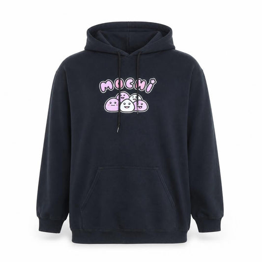 Genki Gear Women Black Pullover Hoodie Medium Cotton Blend Graphic