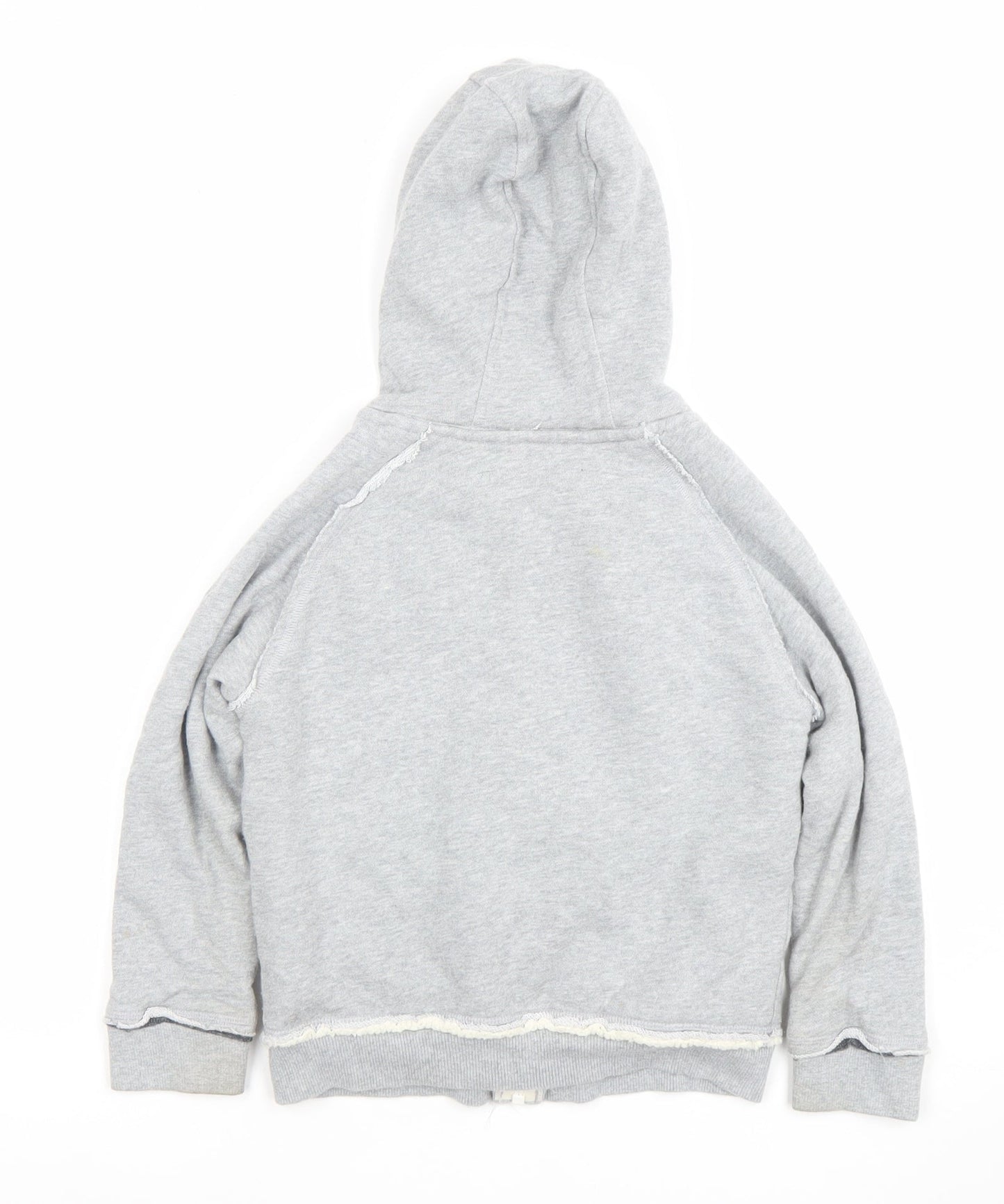 Marks and Spencer Boys Grey Full Zip Hoodie Size 5-6 Years Cotton Blend