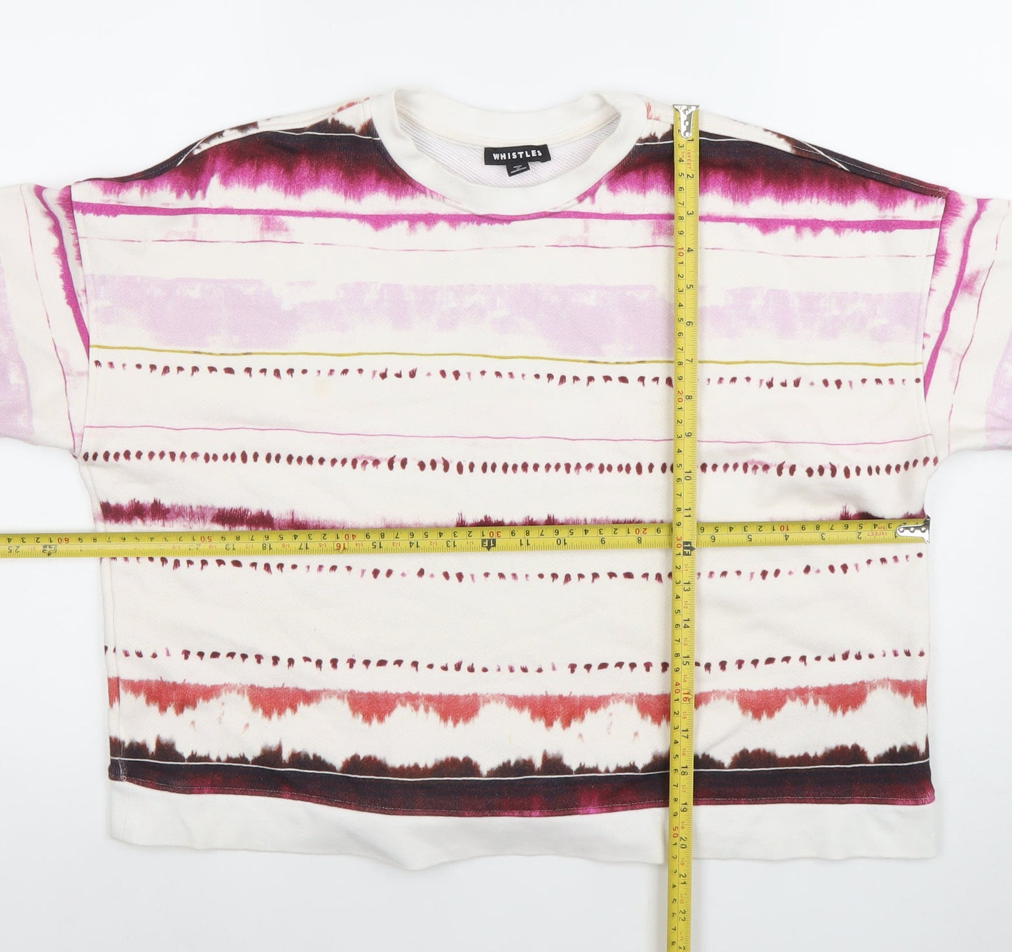 Whistles Women’s White Multicoloured Tie Dye Pullover Sweatshirt XS
