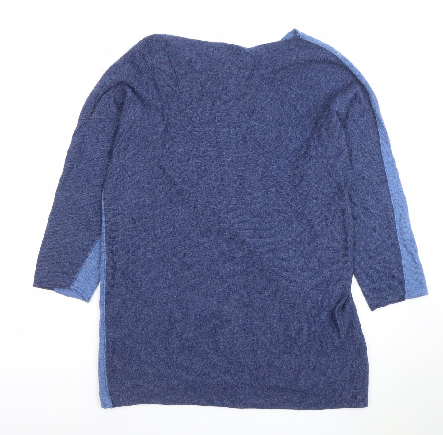 Collezione Gaia Womens Blue Wool Blend Pullover Jumper M Boat Neck