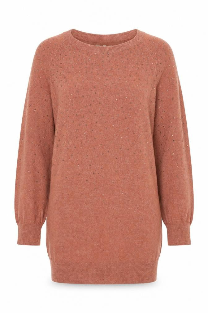 Next Women’s Brown Angora Blend Studded Knit Jumper Size 10
