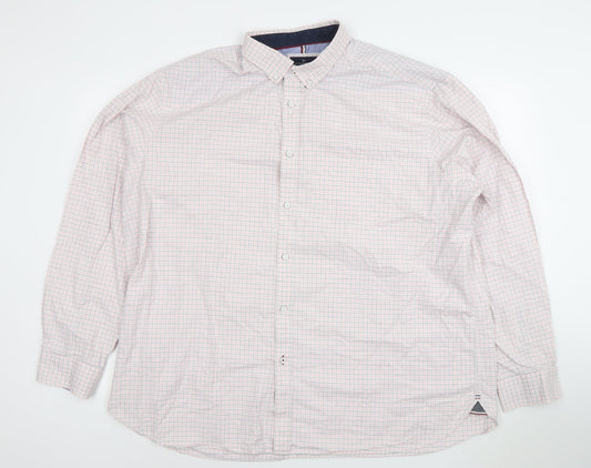 Blue Harbour Men's Pink Check Long Sleeve Cotton Dress Shirt 3XL Regular Fit