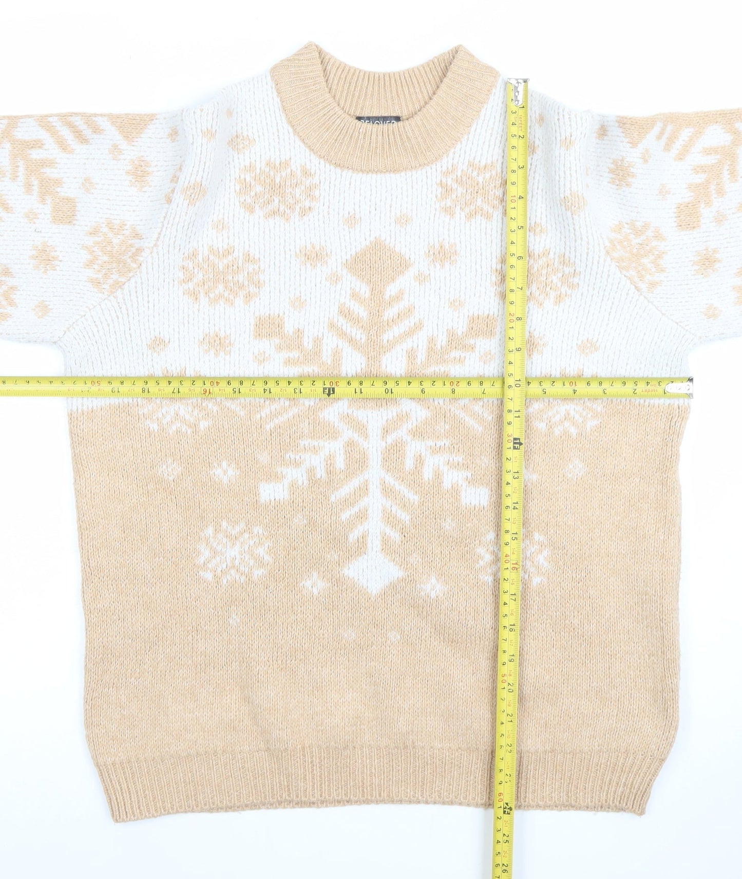 Beloved Woman Beige Fair Isle Christmas Jumper M