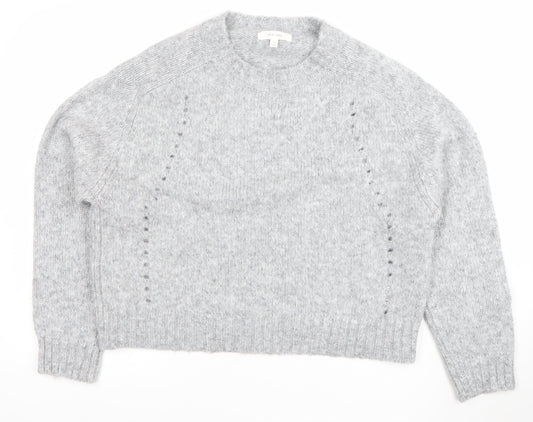 Marks and Spencer Per Una Women Grey Knit Alpaca Blend Jumper M