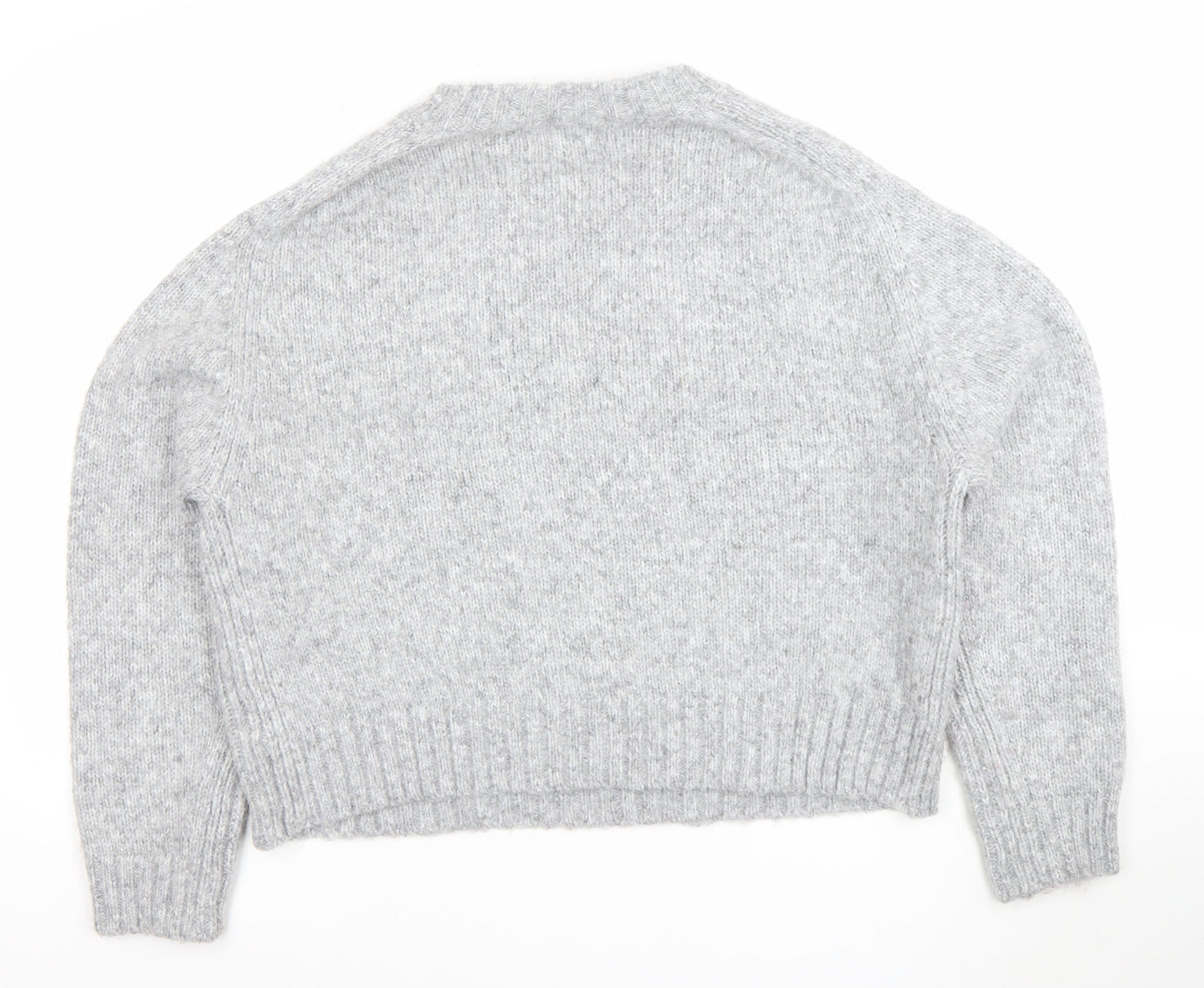Marks and Spencer Per Una Women Grey Knit Alpaca Blend Jumper M