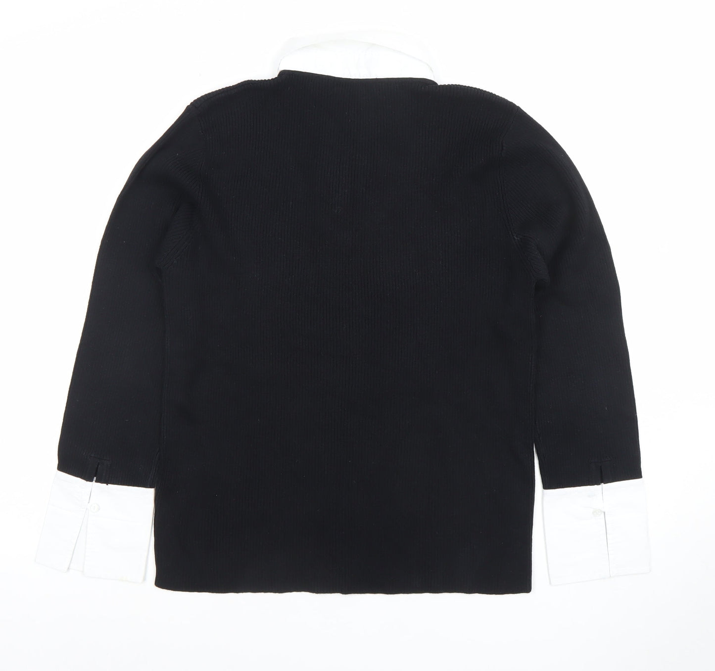 Debbie Morgan Womens Black V-Neck Knit Jumper XL