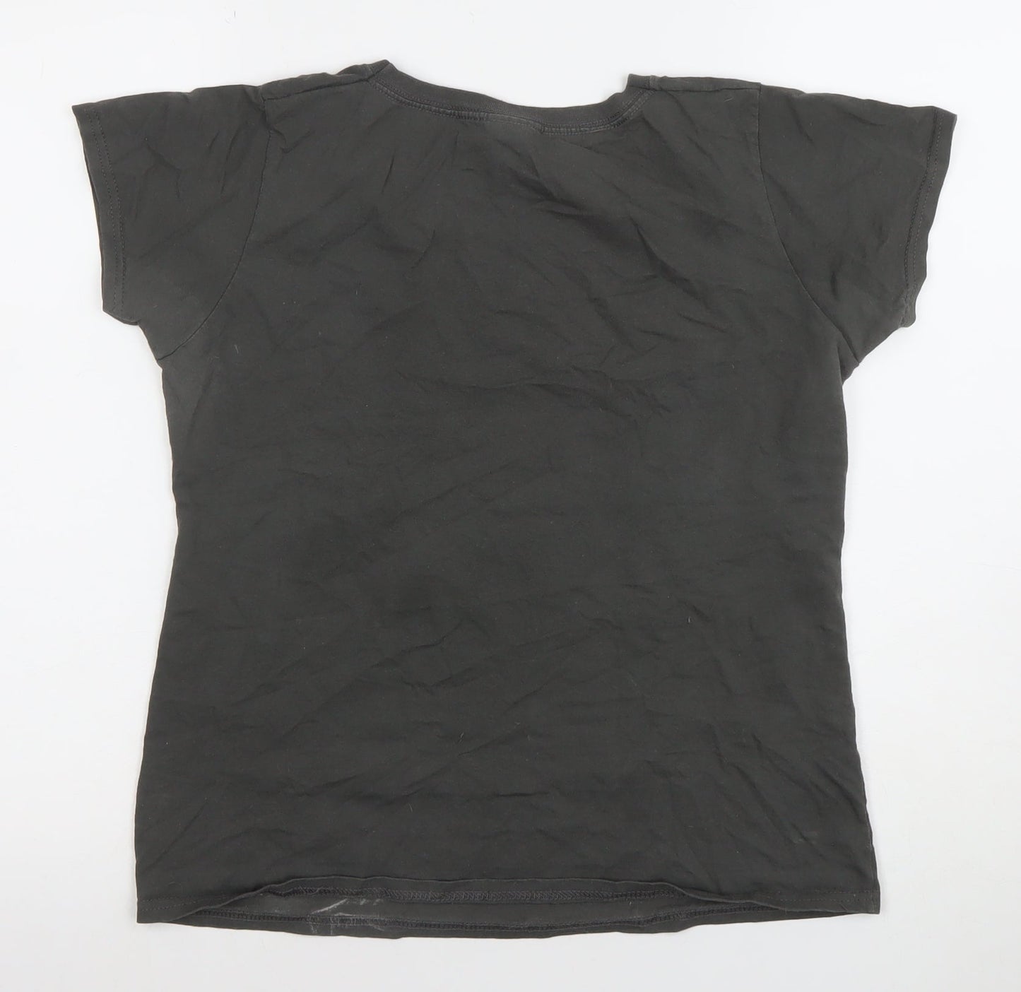 Fruit of the Loom Womens Black Graphic Cotton T-Shirt M