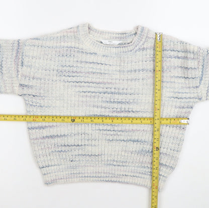 Marks & Spencer Girls Multicoloured Knit Pullover Jumper 9-10 Years