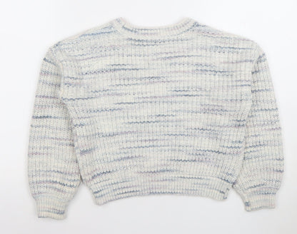 Marks & Spencer Girls Multicoloured Knit Pullover Jumper 9-10 Years