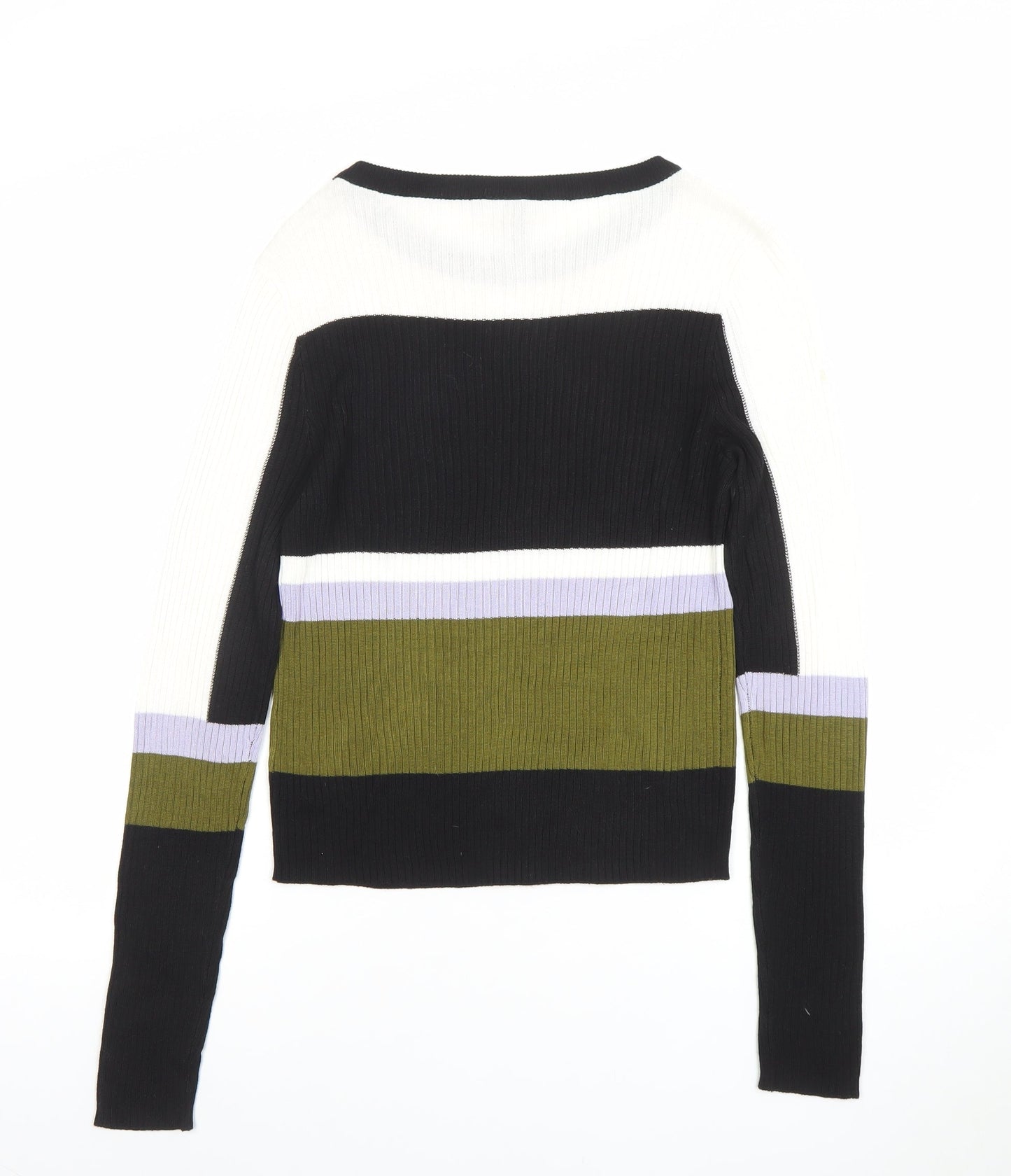 H&M Divided Women's Multicoloured Knit Long Sleeve Top M