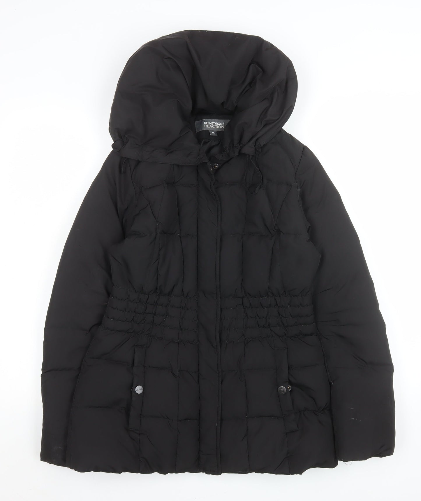 Kenneth Cole Reaction Women's Black XS Hooded Puffer Jacket
