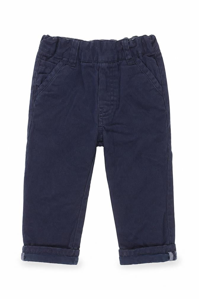 Timberland Blue Cotton Khaki Trousers 12 Months Unisex Baby Regular Fit