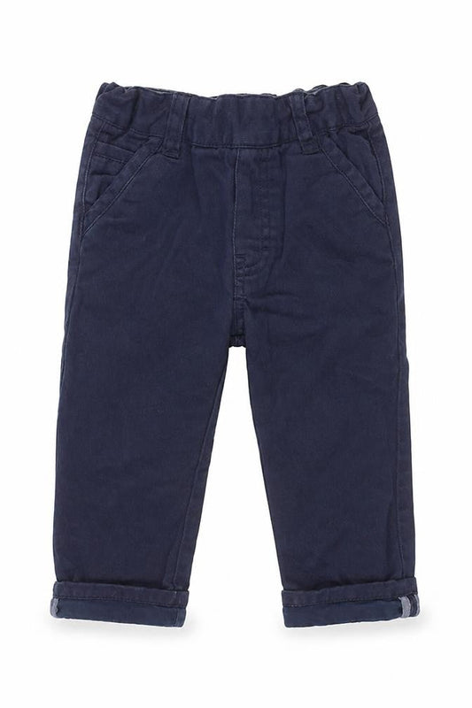 Timberland Blue Cotton Khaki Trousers 12 Months Unisex Baby Regular Fit