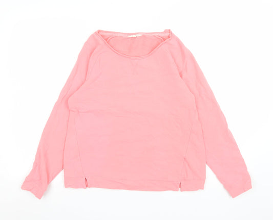 White Stuff Womens Pink Cotton Stretch Long Sleeve T-Shirt Size S
