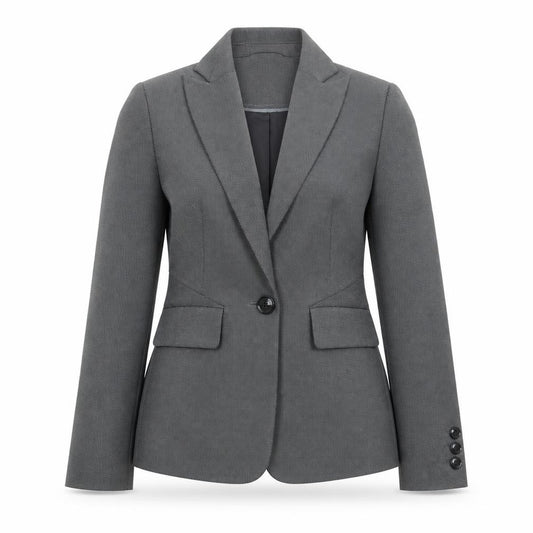 BHS Women Grey Size 10 Classic Single-Breasted Suit Jacket
