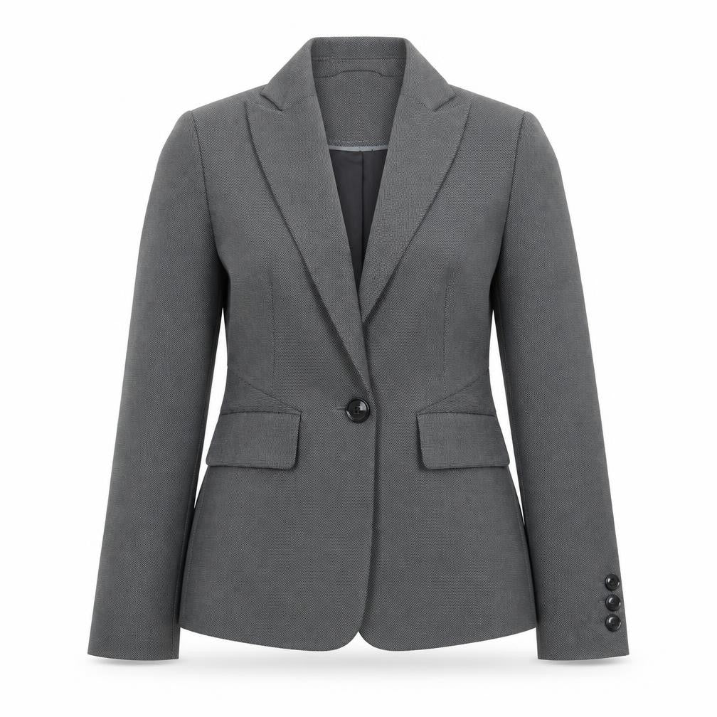 BHS Women Grey Size 10 Classic Single-Breasted Suit Jacket