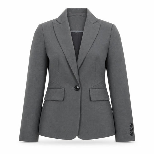 BHS Women Grey Size 10 Classic Single-Breasted Suit Jacket