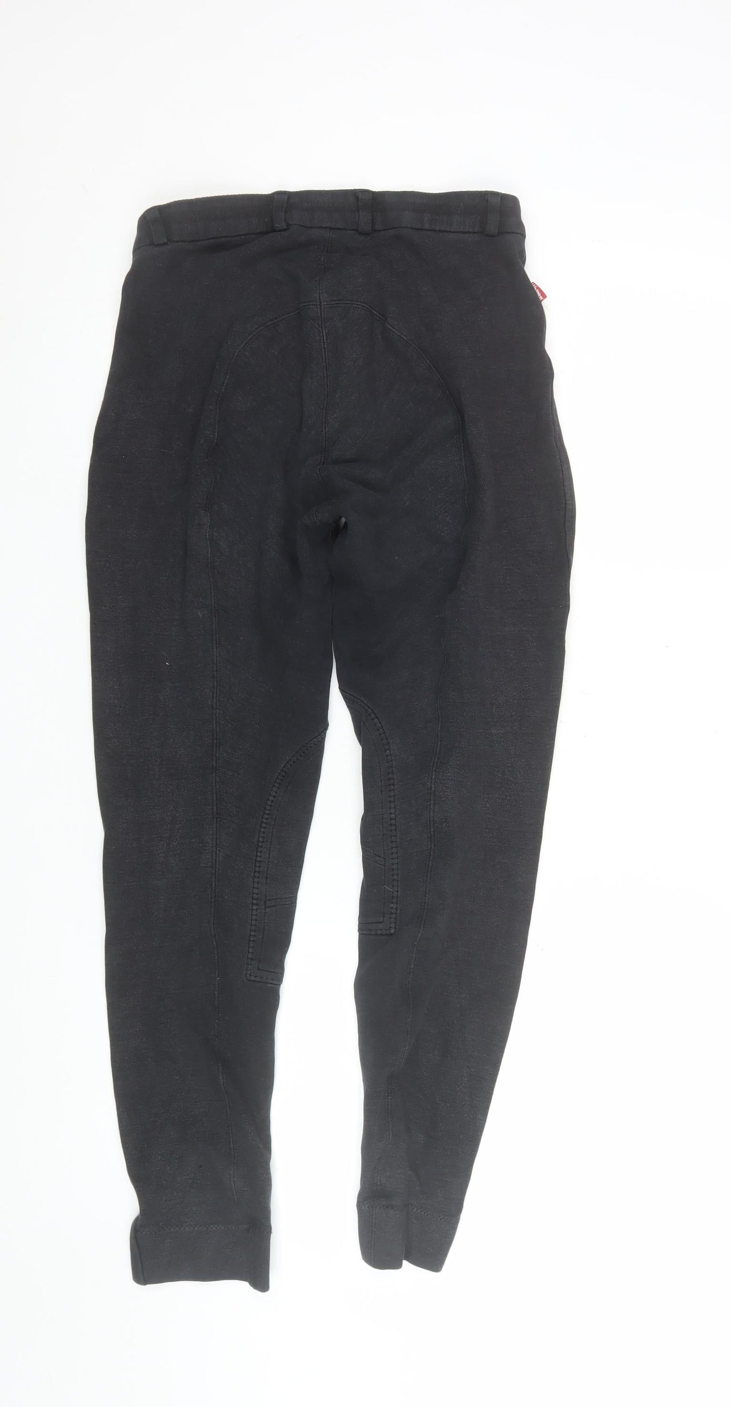 John Whitaker Women's Black Riding Jodhpurs UK 32L Cotton Stretch
