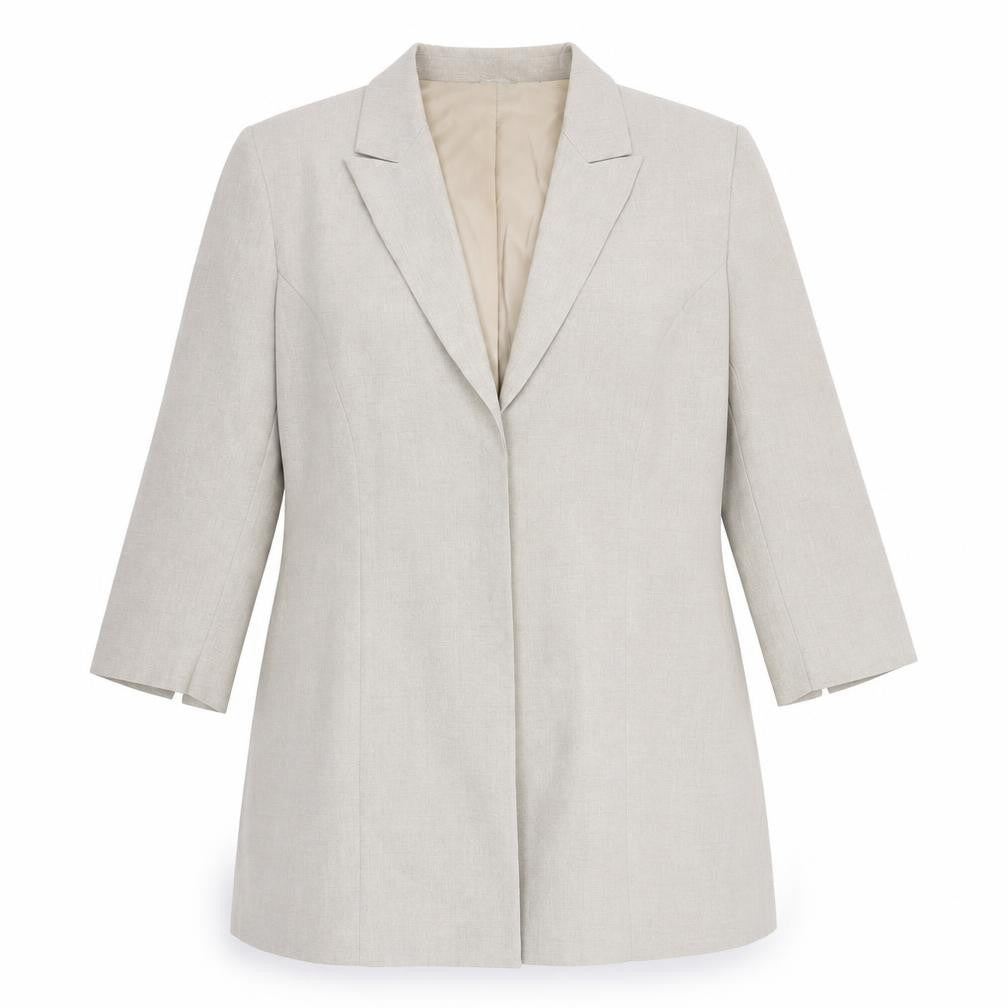 YTM Collection Women's Beige Blazer Jacket UK 16 Classic Lined Polyester