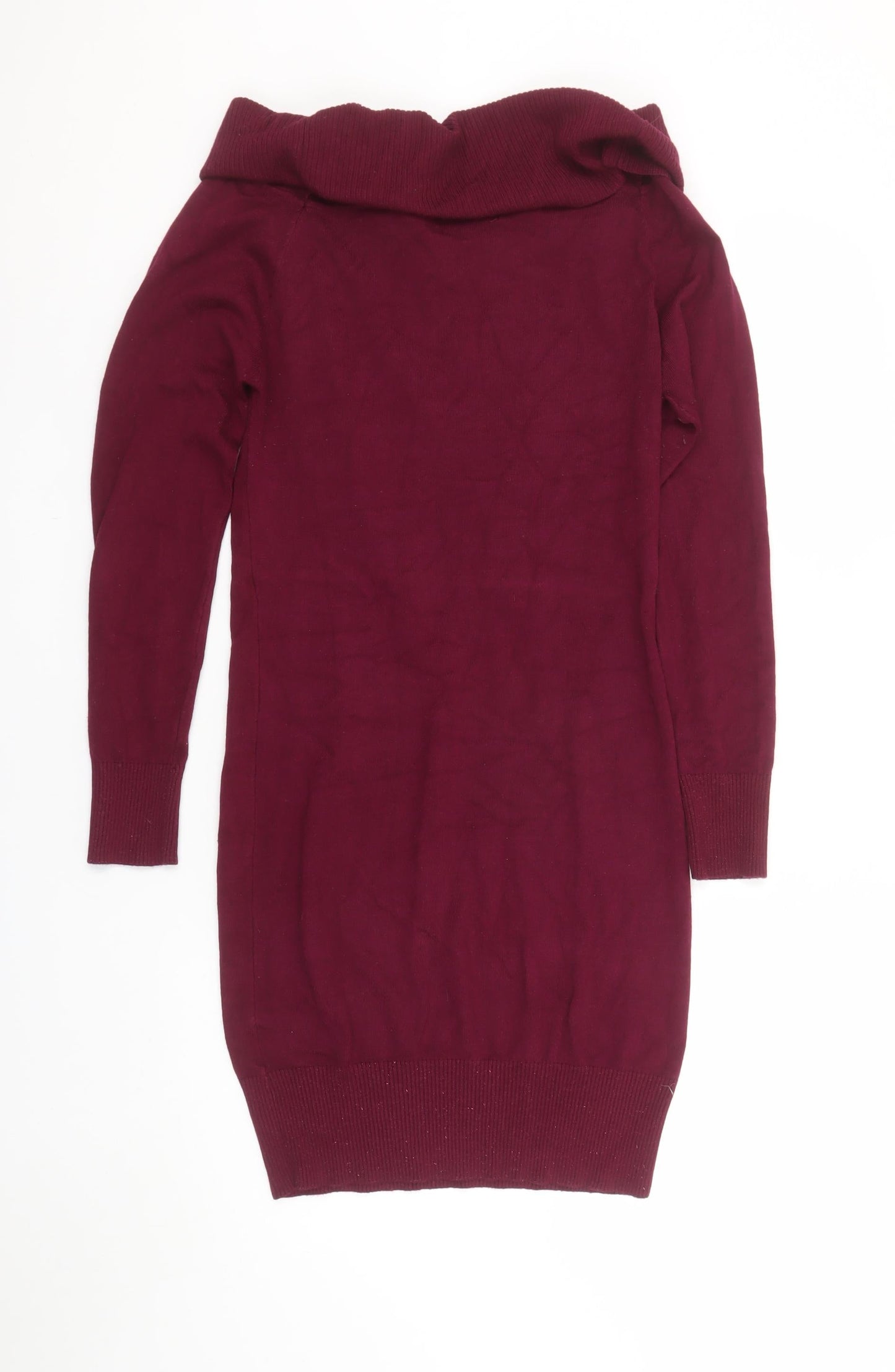Inside Women Red Off Shoulder Bodycon Knit Dress Size M