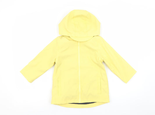 So Cute Yellow Unisex Baby 18-24 Months Waterproof Hooded Rain Coat